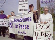 Protest against Bush at St.Vincent College