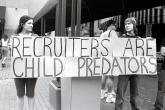 Confronting Navy Recuiters at Regatta